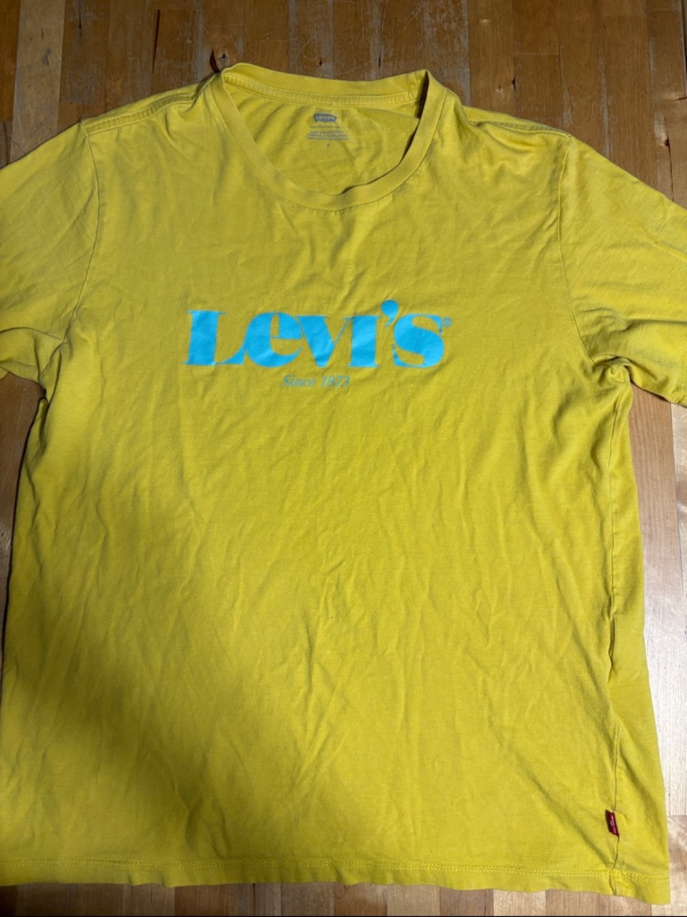 Levi's Yellow Tee with Blue Logo